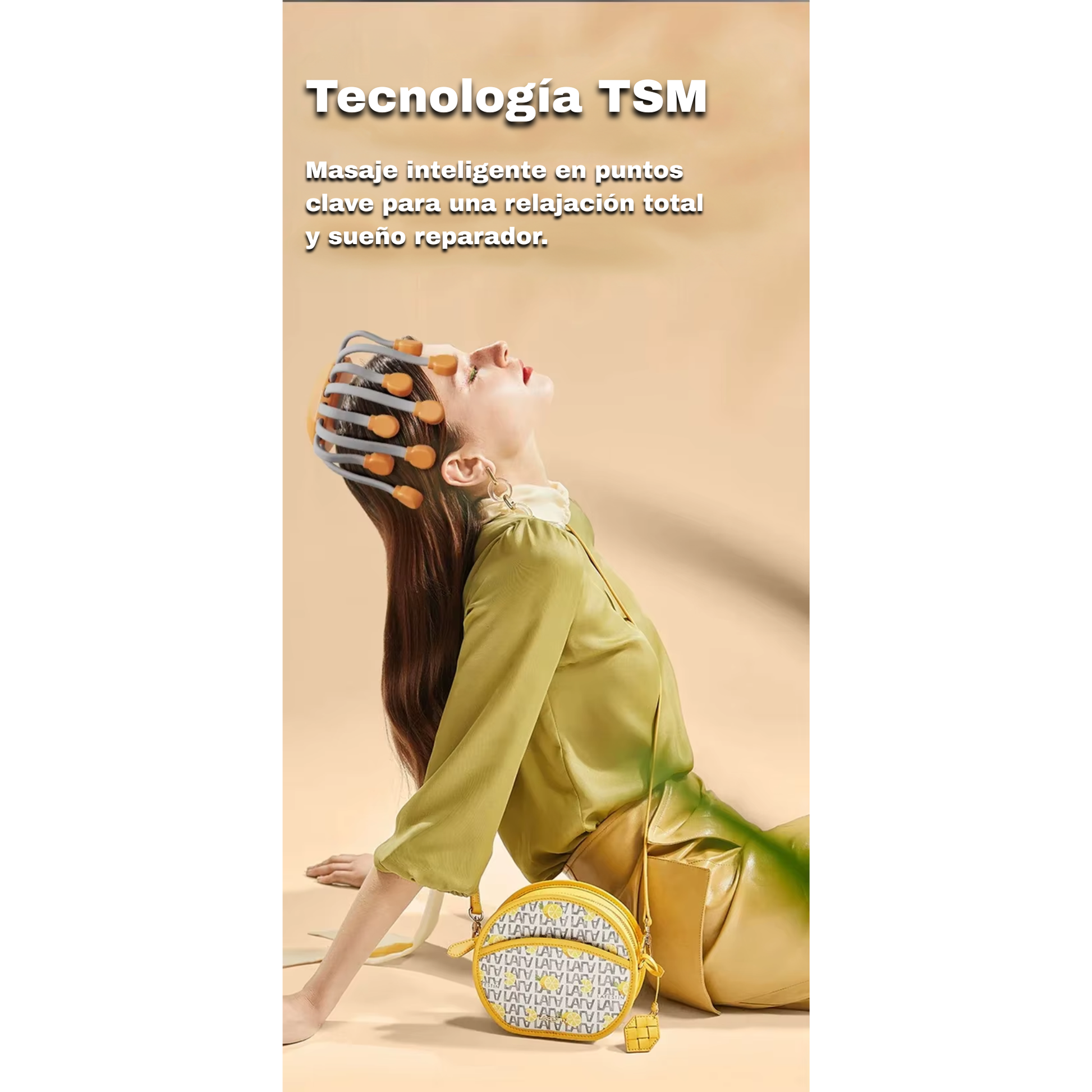 Masajeador de cabeza con luz roja y 20 puntas | Alivio del estrés, migrañas y relajación profunda