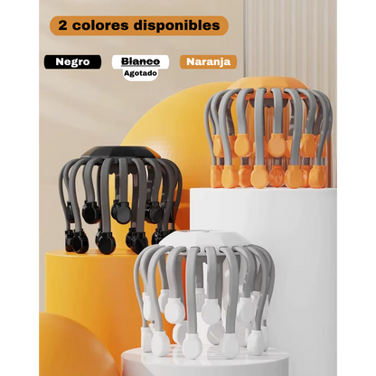 Masajeador de cabeza con luz roja y 20 puntas | Alivio del estrés, migrañas y relajación profunda